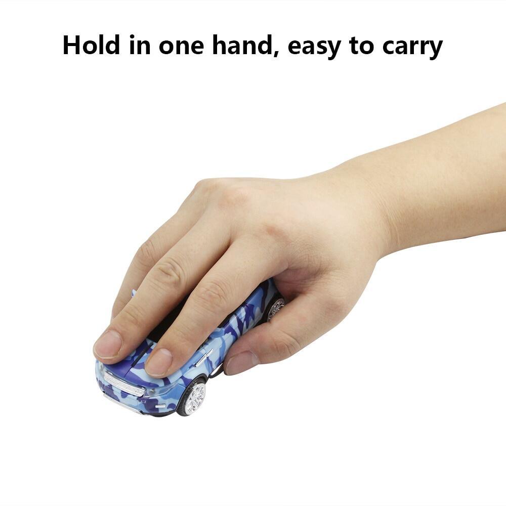 Chuột Quang Không Dây 2.4G Hình Xe Hơi 3D Có Đèn LED Cho Laptop PC Windows