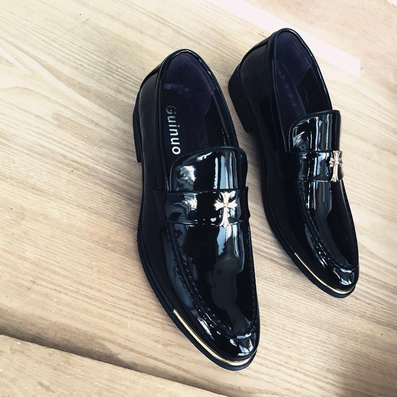 ✥Giày Tây Da Bóng Mũi Nhọn Phong Cách Anh Quốc Thời Trang Xuân Thu Mới Cho Nam