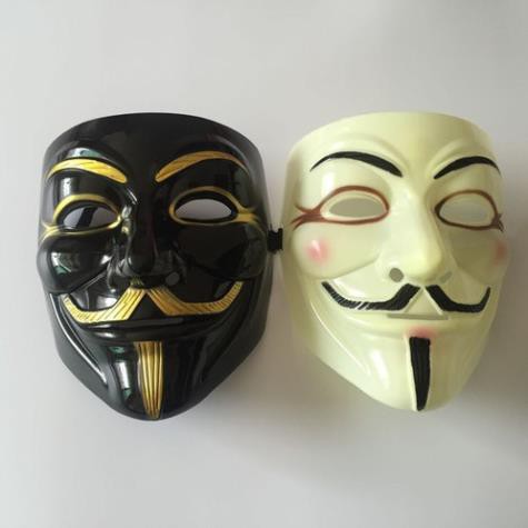 Mặt nạ hacker vàng hóa trang , cosplay ( Tongkhodochoilc )