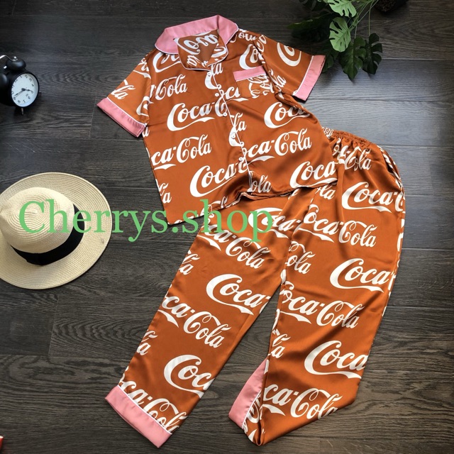 đồ bộ pijama lụa satin dưới 60kg tay ngắn quần dài mẩu hot