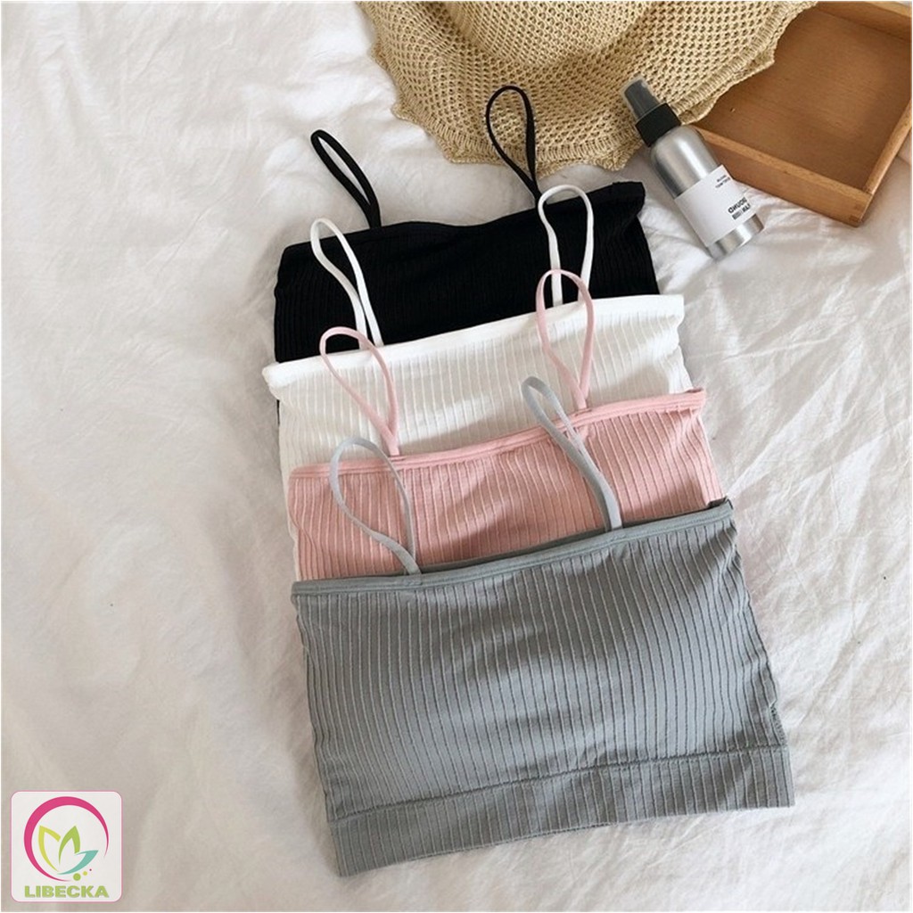 Áo bra nữ len gân tăm Hàn Quốc cao cấp đẹp quây ngang 2 dây chống tụt Sexy gợi cảm Siêu đẹp BONBIKINI