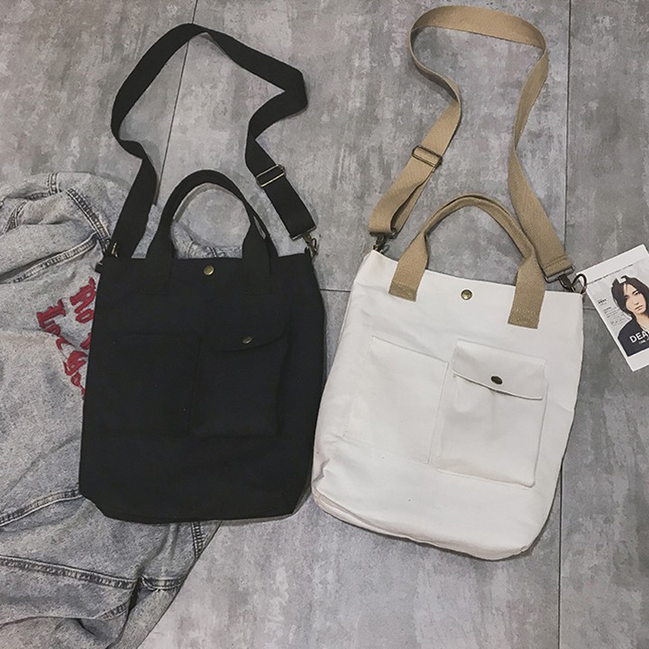 Túi tote vải canvas nhiều ngăn phong cách cá tính,TNX132 sport