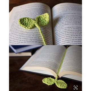 Bookmark dụng cụ đánh dấu trang sách hình lá cây làm bằng len 🌱