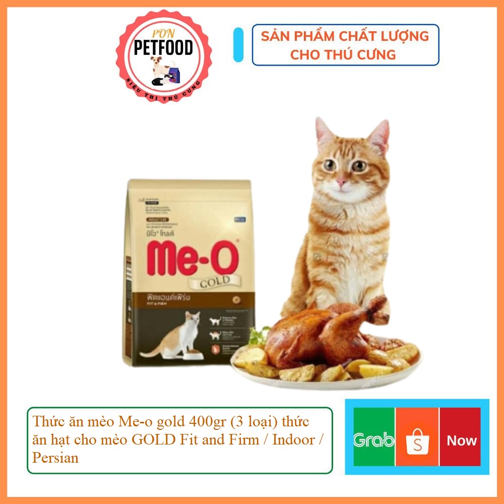 Thức ăn mèo Me-o gold 400gr (3 loại) thức ăn hạt cho mèo GOLD Fit and Firm / Indoor / Persian