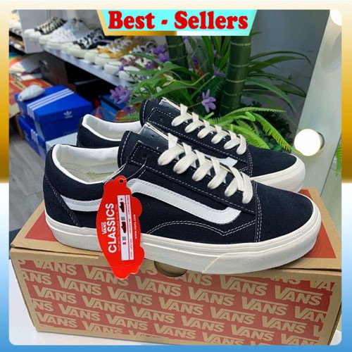 [Big Sale + Tặng Tất] Giày Thể Thao - Sneaker, Giày Van Vault Nam Nữ Đen Mũi Da Lộn, (Nowship HN 1H)