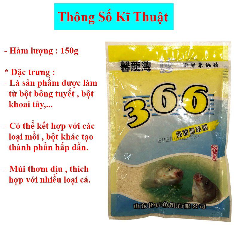 Mồi câu cá,366-thính dụ cá điêu nhạy HUA-7,150g