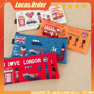 Túi vải Canvas dễ thương đựng bút Lucas.Order