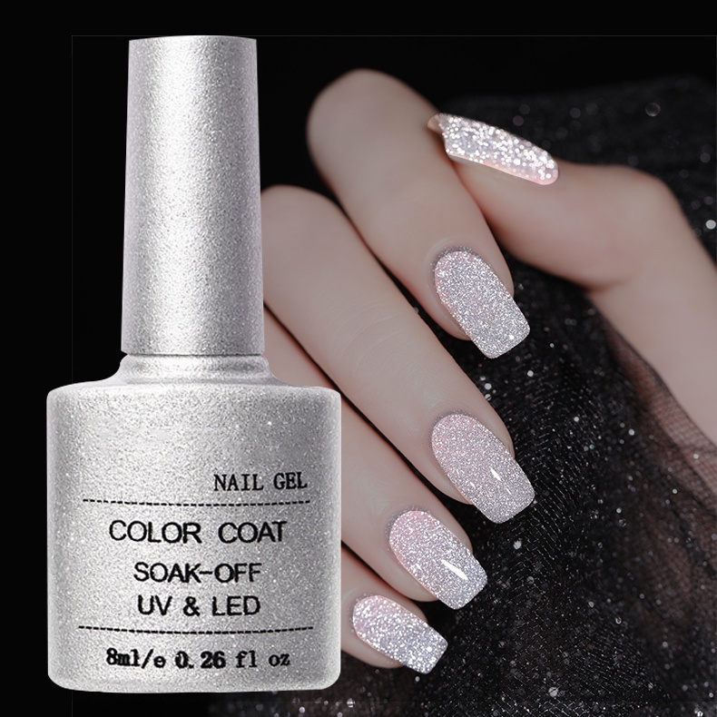 8ML Gel sơn móng tay PFFEE kim tuyến nổi bật