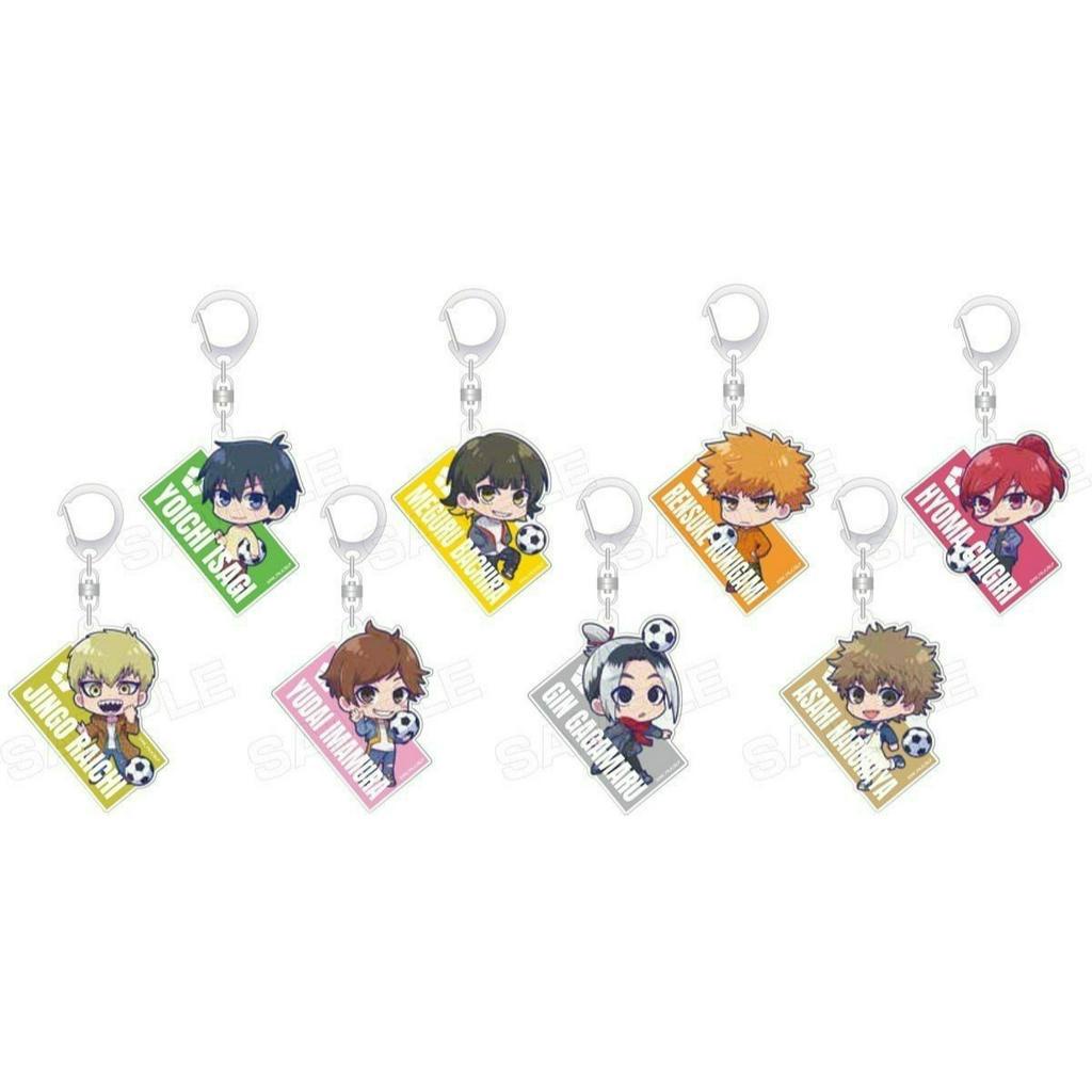 Móc khóa in hình BLUE LOCK ver CHỮ NHẬT NGHIÊNG anime chibi mica trong acrylic quà tặng dễ thương