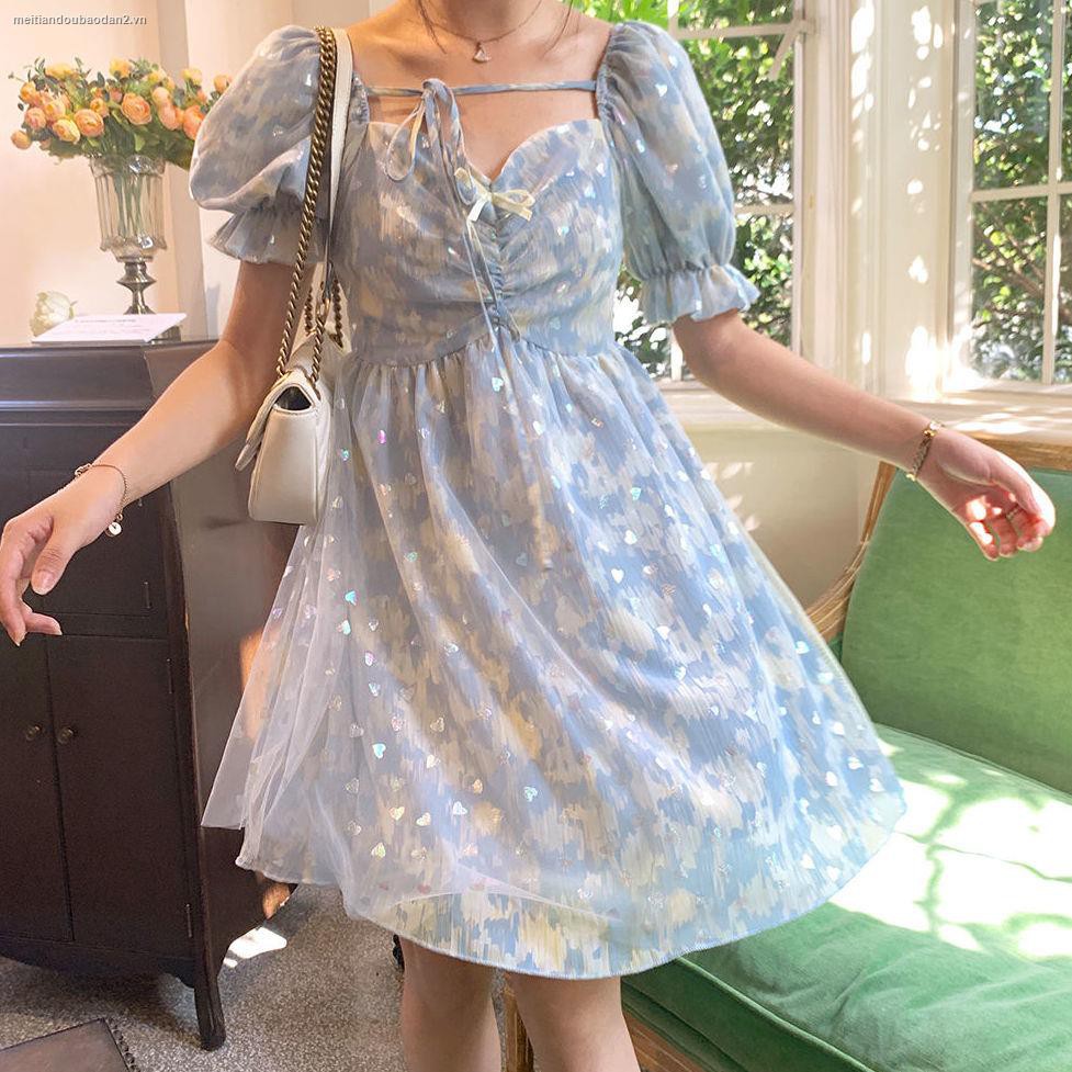 Đầm Công Chúa Tay Phồng Lưng Cao Phối Ren Lưới Kiểu Pháp Thời Trang Mùa Hè Hàng Mới Dành Cho Bạn Nữ 2021 | BigBuy360 - bigbuy360.vn