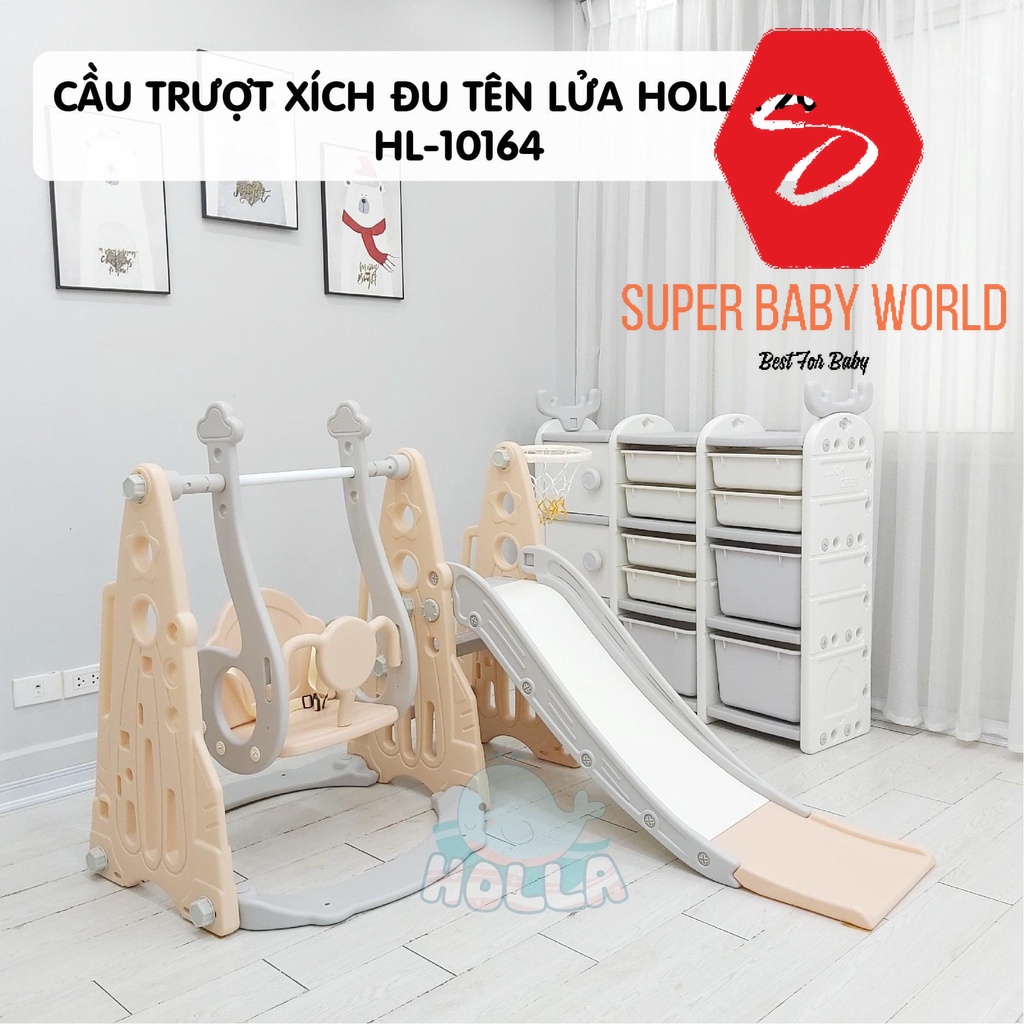 Cầu trượt xích đu tên lửa Holla 2022 HL-10164 mẫu mới