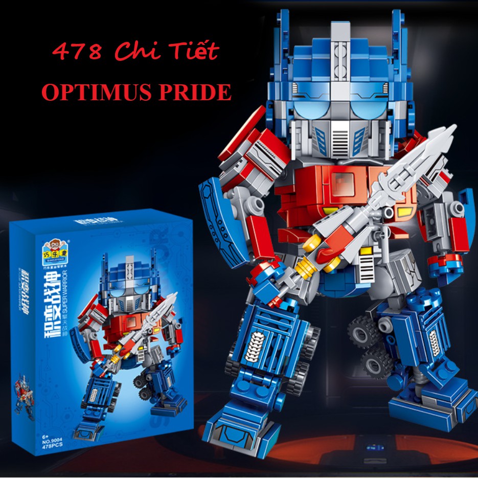 [478 CHI TIẾT-HÀNG CHUẨN] BỘ ĐỒ CHƠI XẾP HÌNH Transformer OPTIMUS PRIDE - Lắp Ghép Robot Biến Hình