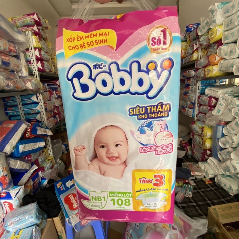 Miếng Lót Bobby Newborn1 loại 108 và 108 (+9) - Freeship