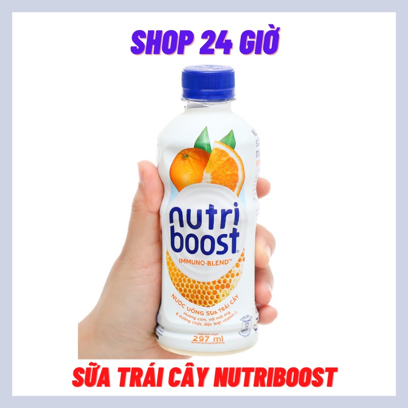 Sữa Trái Cây Cam Một Ong Nutriboost 1 Lốc 6 Chai