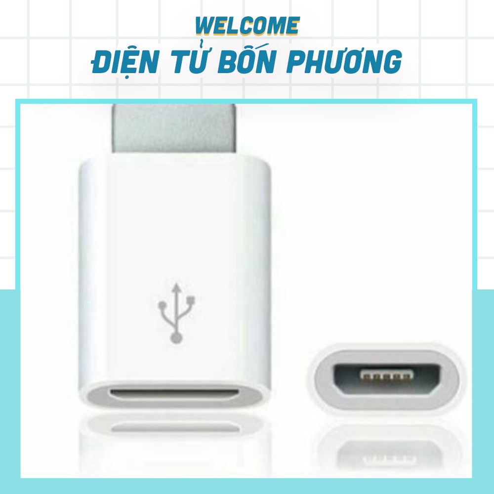 Cổng Chuyển MicroUSB Sang Lightning cho iPhone X/8/7/6 iPad Air Mini iPod