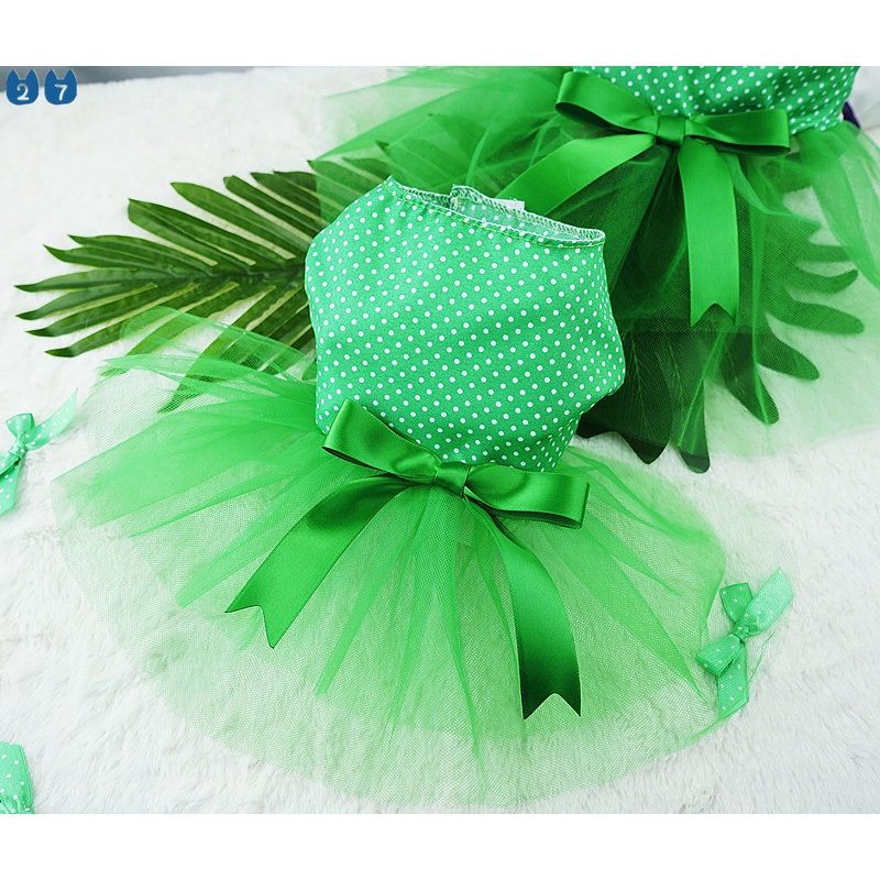 Đầm Xòe Thắt Nơ Dễ Thương Cho Thú Cưng 27 Size XS-2XL