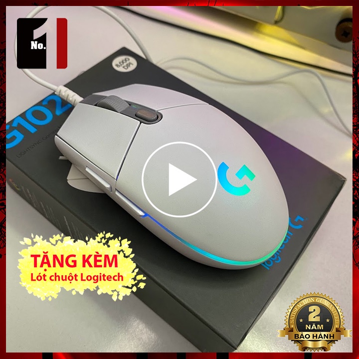 Chuột Gaming Máy Tính Màu Trắng Logitech G102 Led Rgb Chuột Vi Tính Laptop Pc Chơi Game Có Dây Giá Rẻ