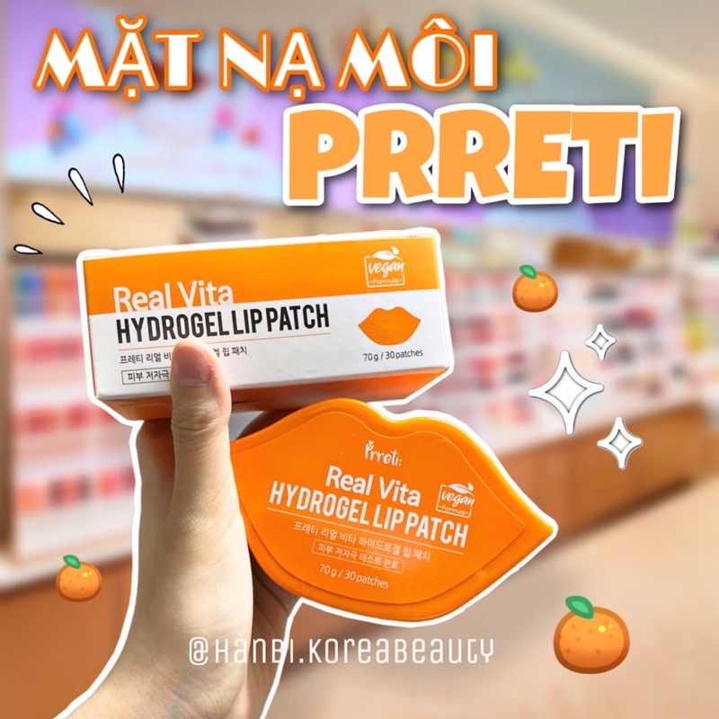 Mặt nạ môi 𝗣𝗿𝗿𝗲𝘁𝗶 𝗥𝗲𝗮𝗹 𝗩𝗶𝘁𝗮 𝗛𝘆𝗱𝗿𝗼𝗴𝗲𝗹 𝗟𝗶𝗽 𝗣𝗮𝘁𝗰𝗵 🍊🍊