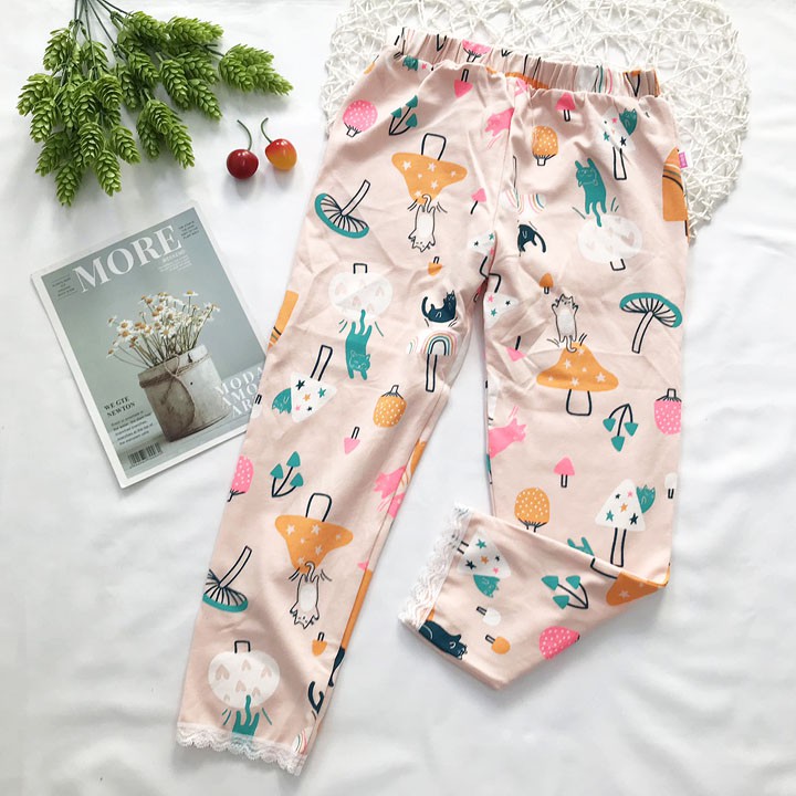 Quần legging dài bé gái từ 20-24kg thun cotton 4 chiều - QG32