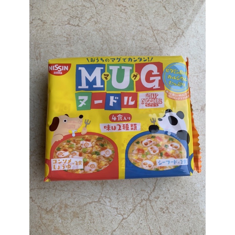 Mì Mug màu vàng/ xanh Nhật Bản cho bé từ 1 tuổi 96g