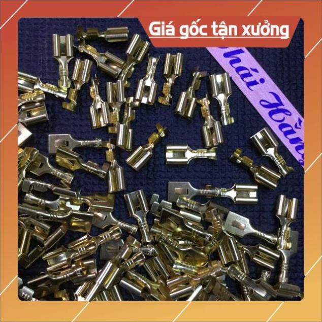 . Đầu cos kẹp 6.3 giá bán 100 chiếc ..