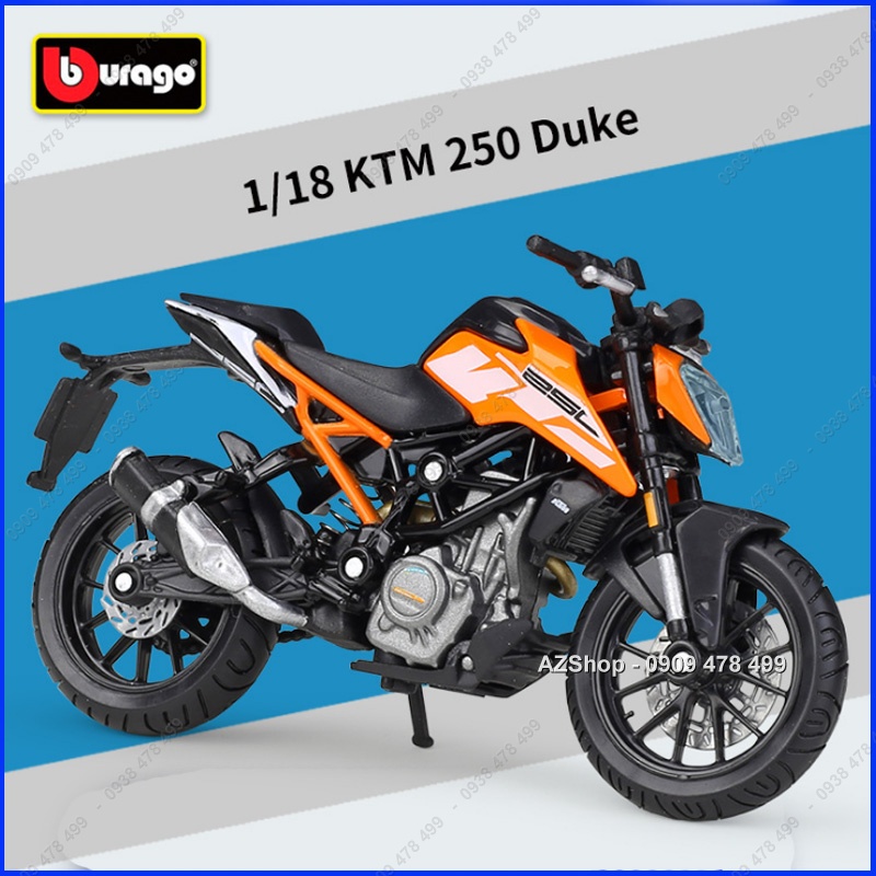 Xe Mô Hình Moto KTM Duke 250 Tỉ Lệ 1:18 - Bburago
