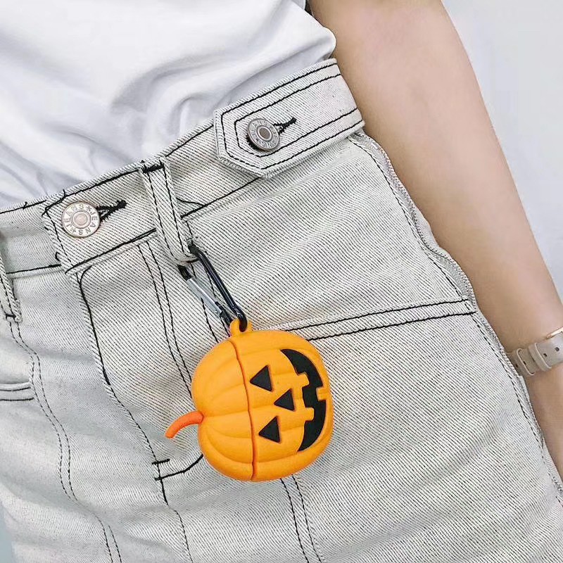 Airpods case, Ốp bảo vệ dành cho Airpods 1/2  - Bí Ngô Halloween