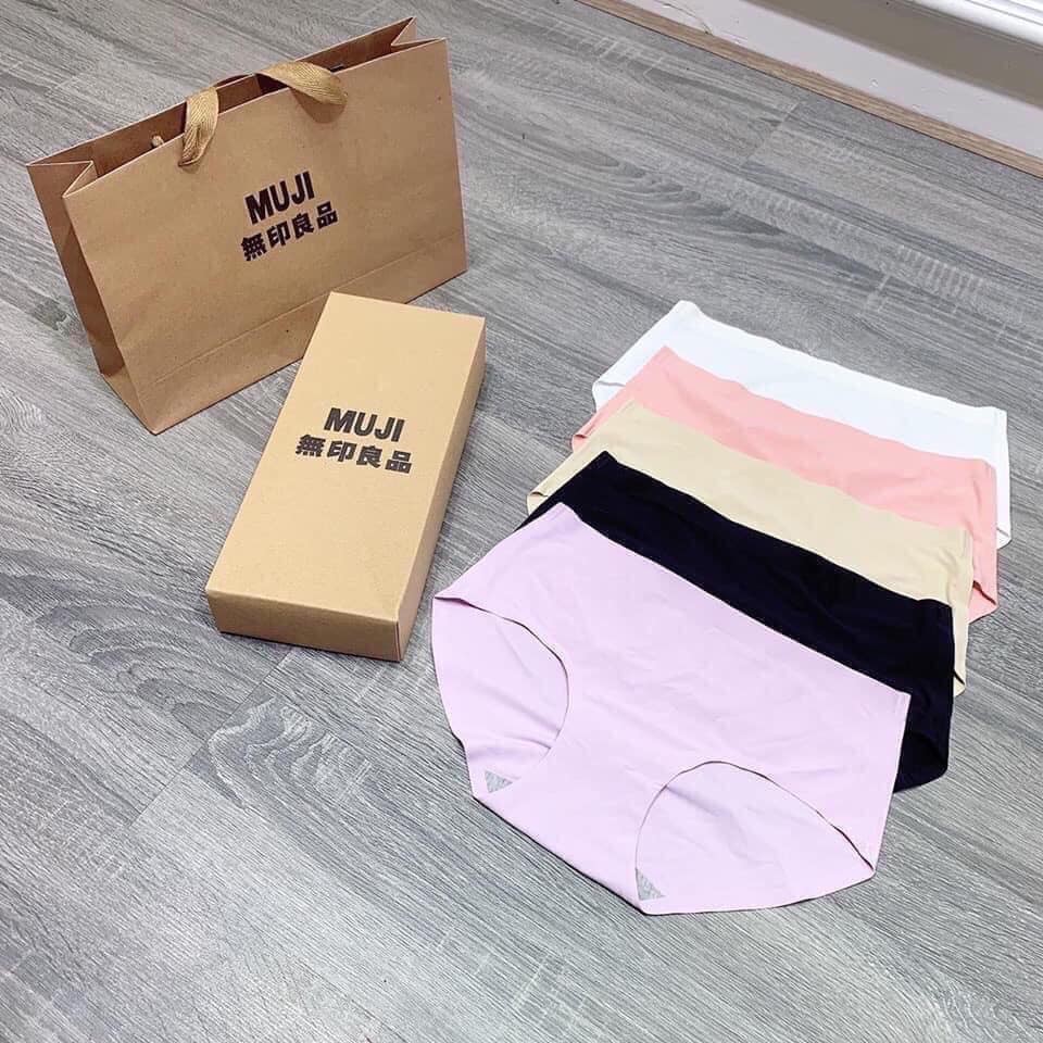 Hộp 5 Quần Lót Đúc Mu ji Trơn Trộn Màu