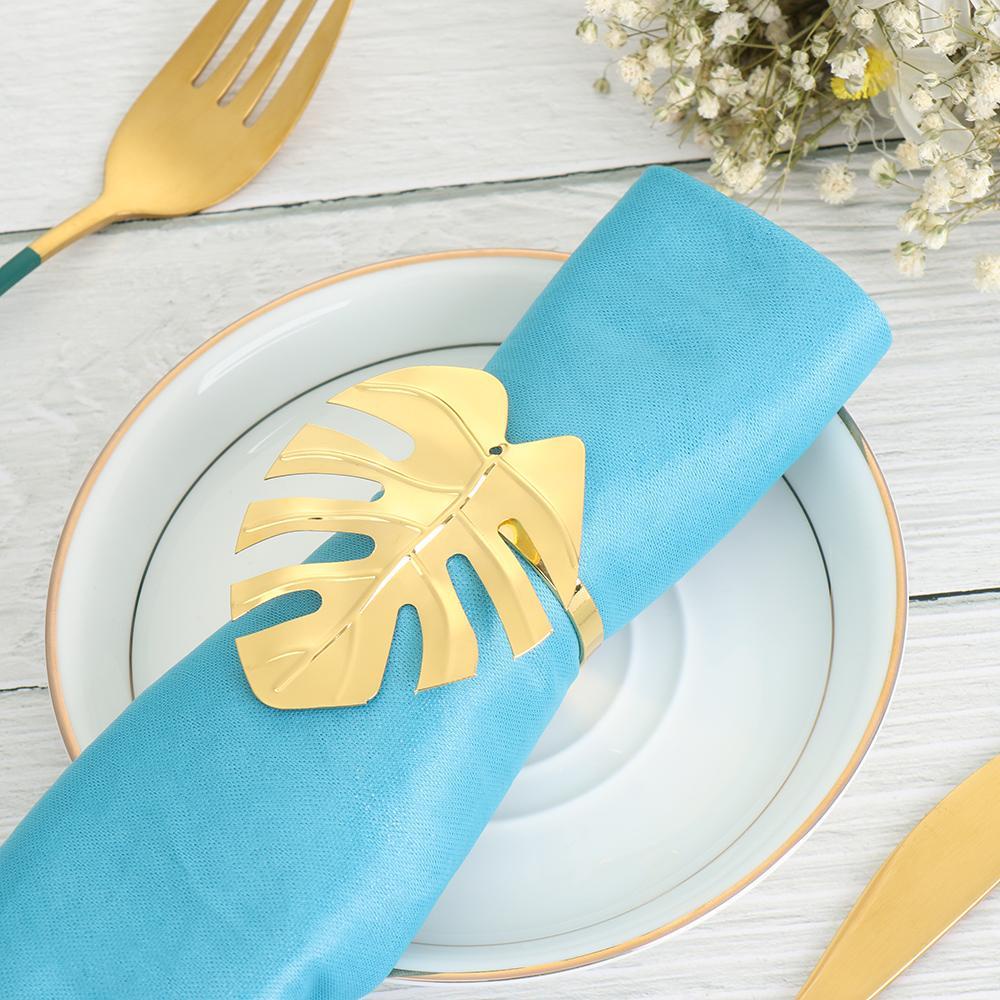 Set 12 / 6 Vòng Nhẫn Kim Loại Trang Trí Khăn Ăn DIY