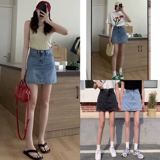 [Ảnh thật/Video] Chân váy bò basic may gấu Jummy Hàn Quốc