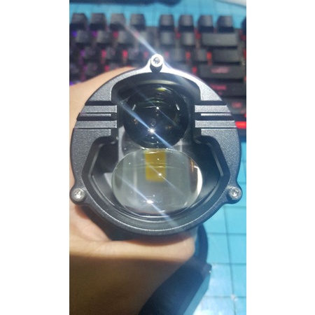 Đèn trợ sáng xe máy bi led pha và cos laser 60w cao cấp