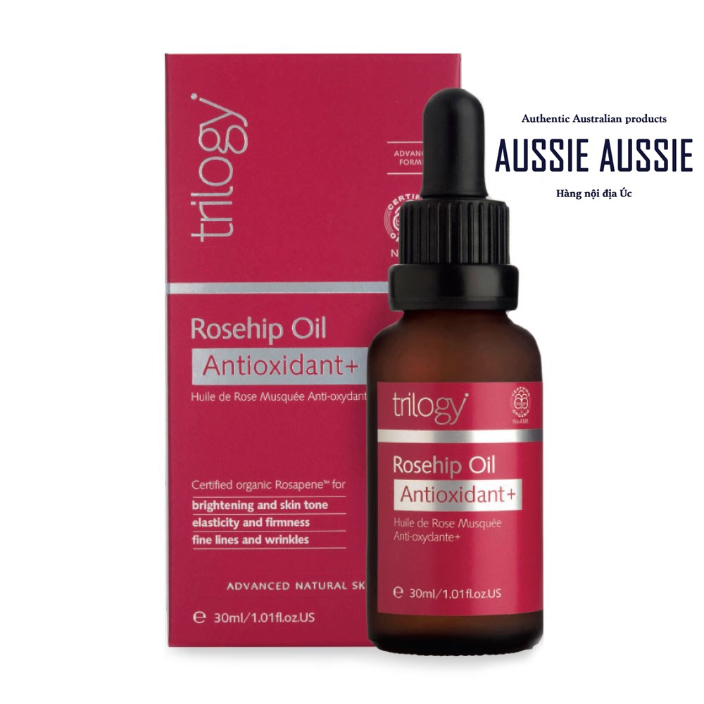 [GOM SALE ÚC] Tinh dầu tầm xuân Úc chống lão hóa Trilogy Rosehip Oil Antioxidant+ 30ml aussie.vn