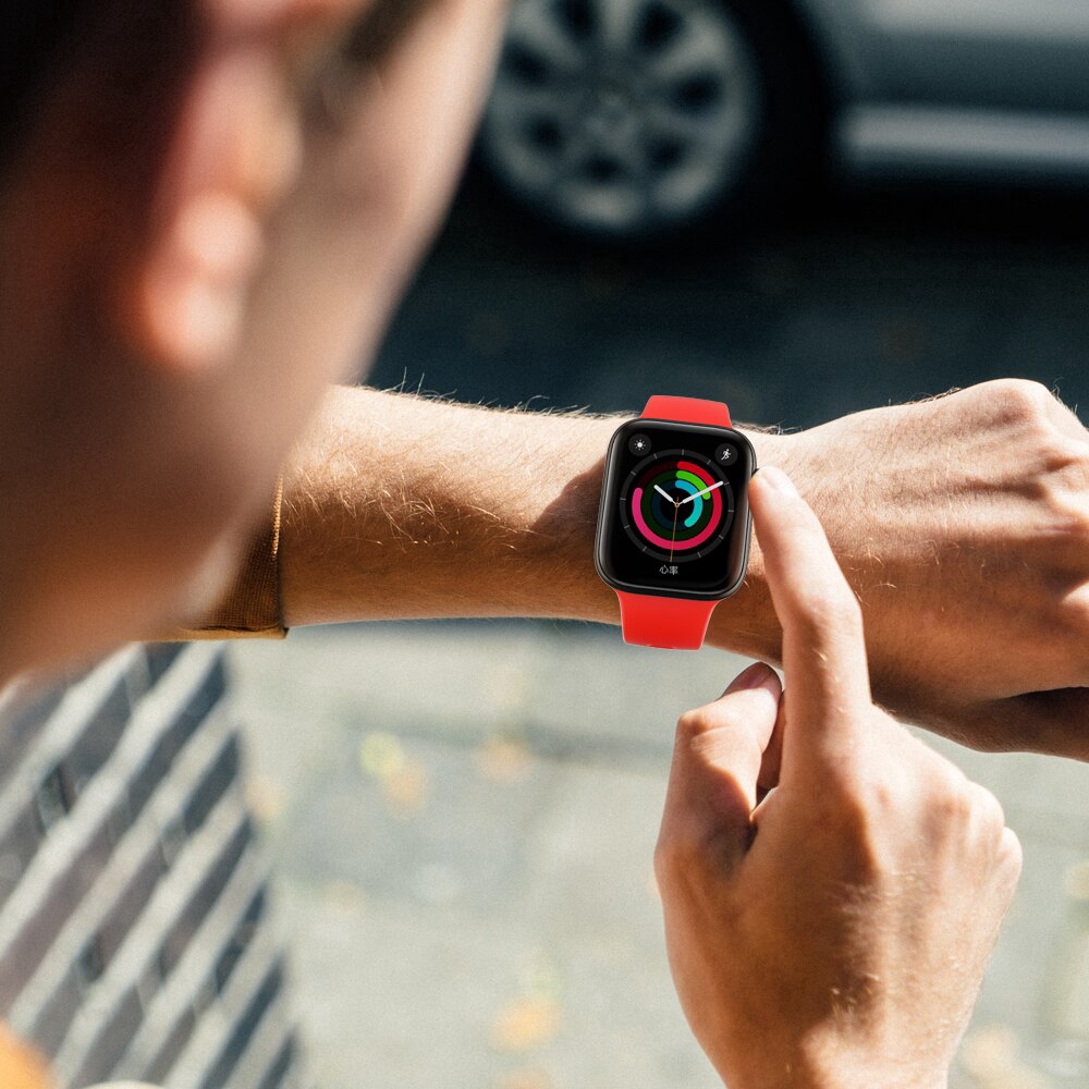 Dây Silicone Khóa Kim Loại Cho Đồng Hồ Apple Watch Series 8 ultra 7 6 5 4 3 2 38mm 42mm Iwatch 44mm 40mm 41mm45mm49mm