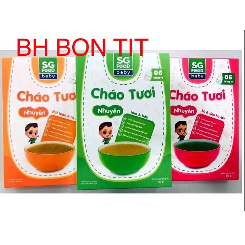 Cháo tươi nhuyễn Sài Gòn Food cho bé từ 6 tháng tuổi