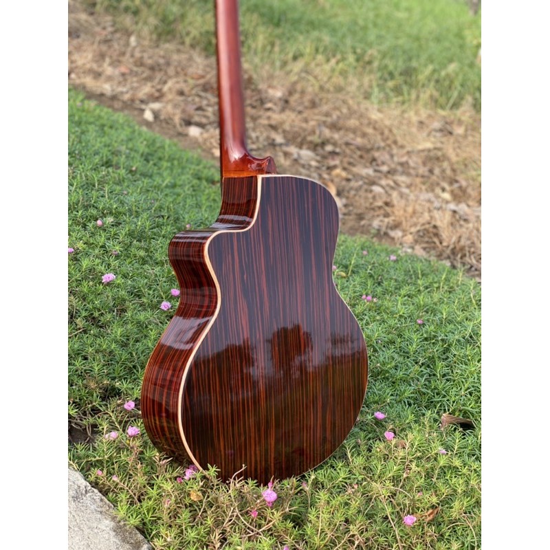 Đàn Guitar Acoustic ST.Real Guitar Sài Thành Mã X1 gỗ POLYWOOD EBONY vân gỗ thật kích thước full size