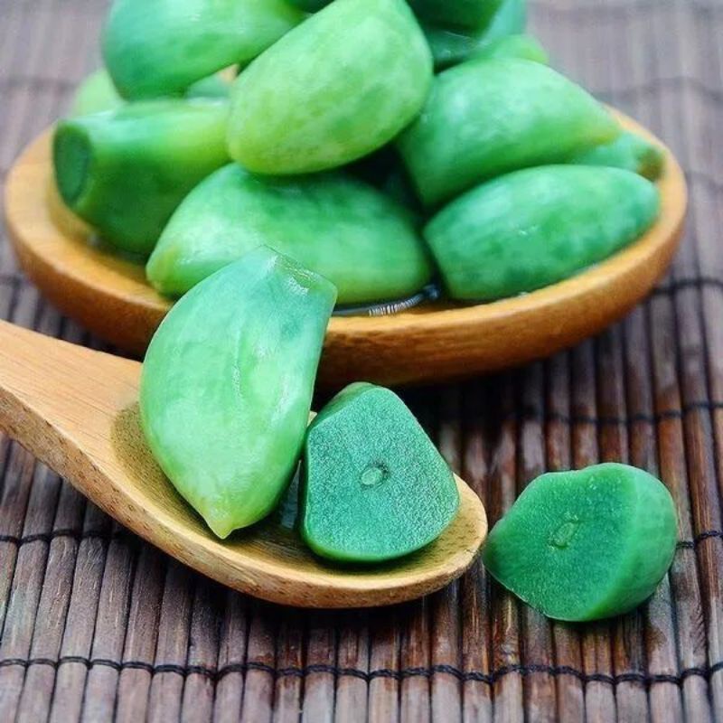 Tỏi xanh Sơn Đông ngâm giấm đường ngọc bích Sơn Đông lọ 400g