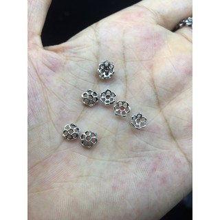 Charm bạc ốp hạt đá