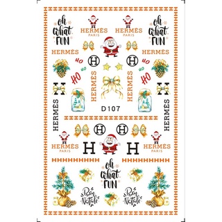 sticker 3d noel dán móng tay nail