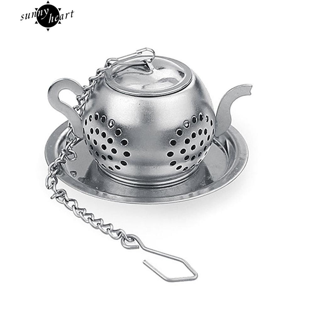 Dụng cụ lọc trà hình ấm trà bằng thép không gỉ