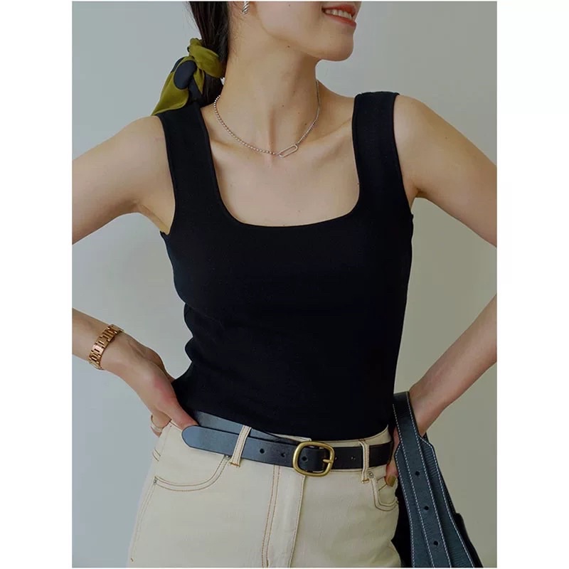 Áo ba lỗ sát nách cổ U thun tăm dư xịn A705