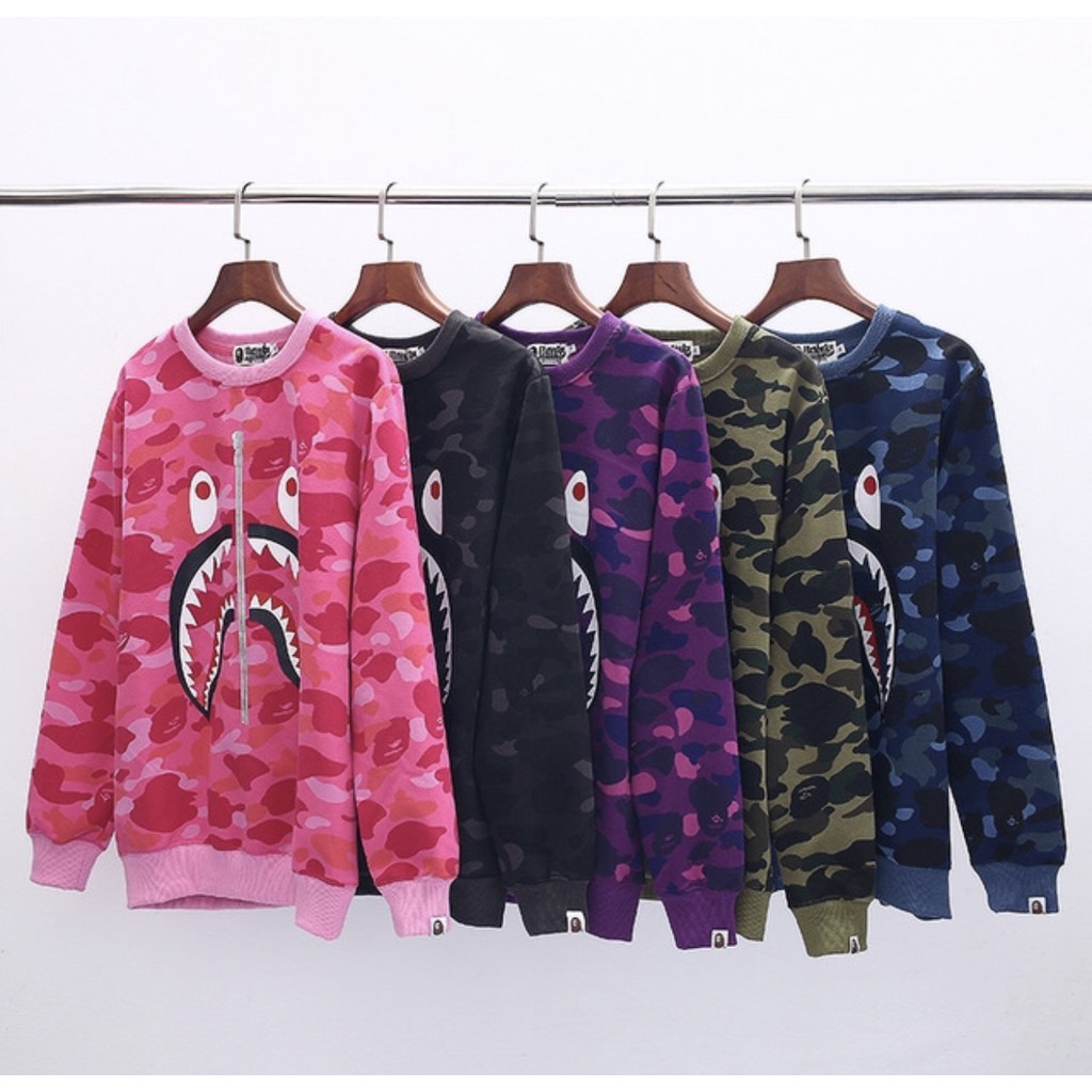 [Freeship]Áo sweater Bape shark