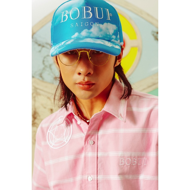 Mũ nón lưỡi trai trucker BOBUI in hình logo chuẩn REAL full tag hộp
