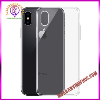 ỐP LƯNG SILICON ĐIỆN THOẠI IPHONE X / IPHONE XS (MÀU TRONG SUỐT-ĐEN) - MBVP.COM