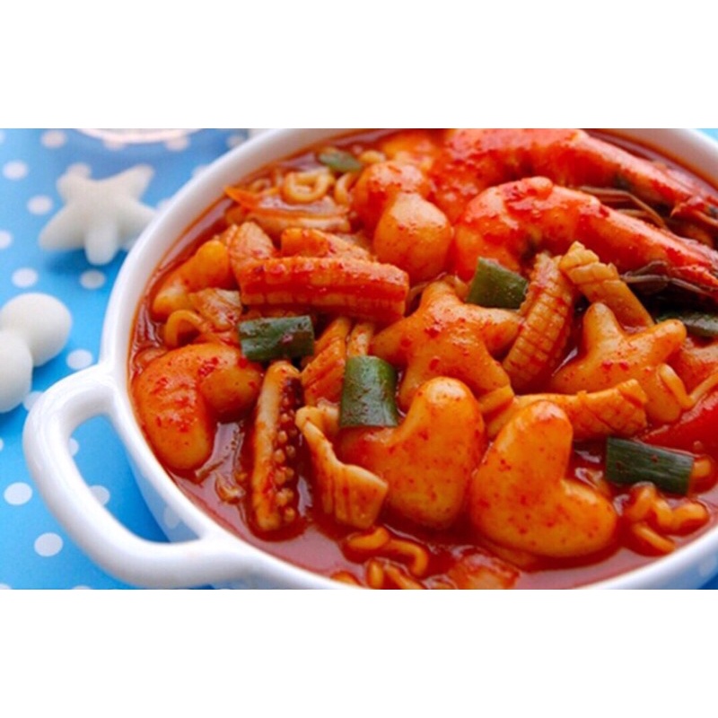 500g bánh gạo tokbokki hình tim sao