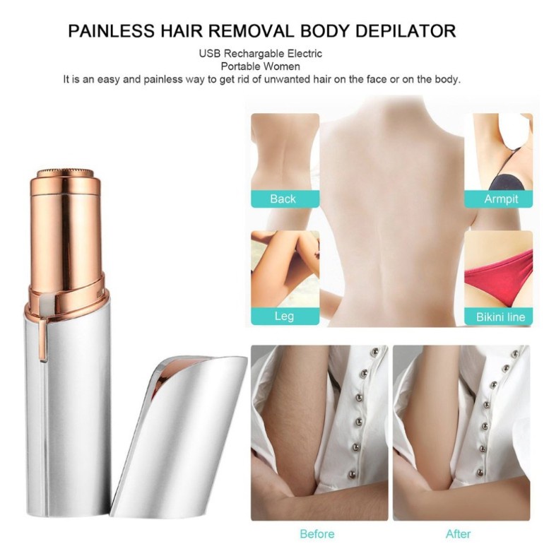 Người phụ nữ mini máy cạo lông mini electric body facial remover razor depilator thời trang bikini body face neck leg hair
