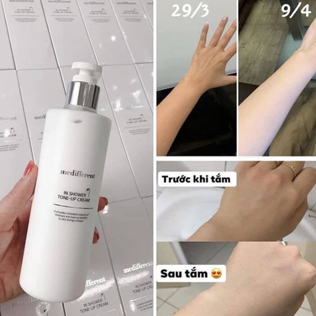 Sữa tắm tắm trắng Medifferent in shower tone up cream