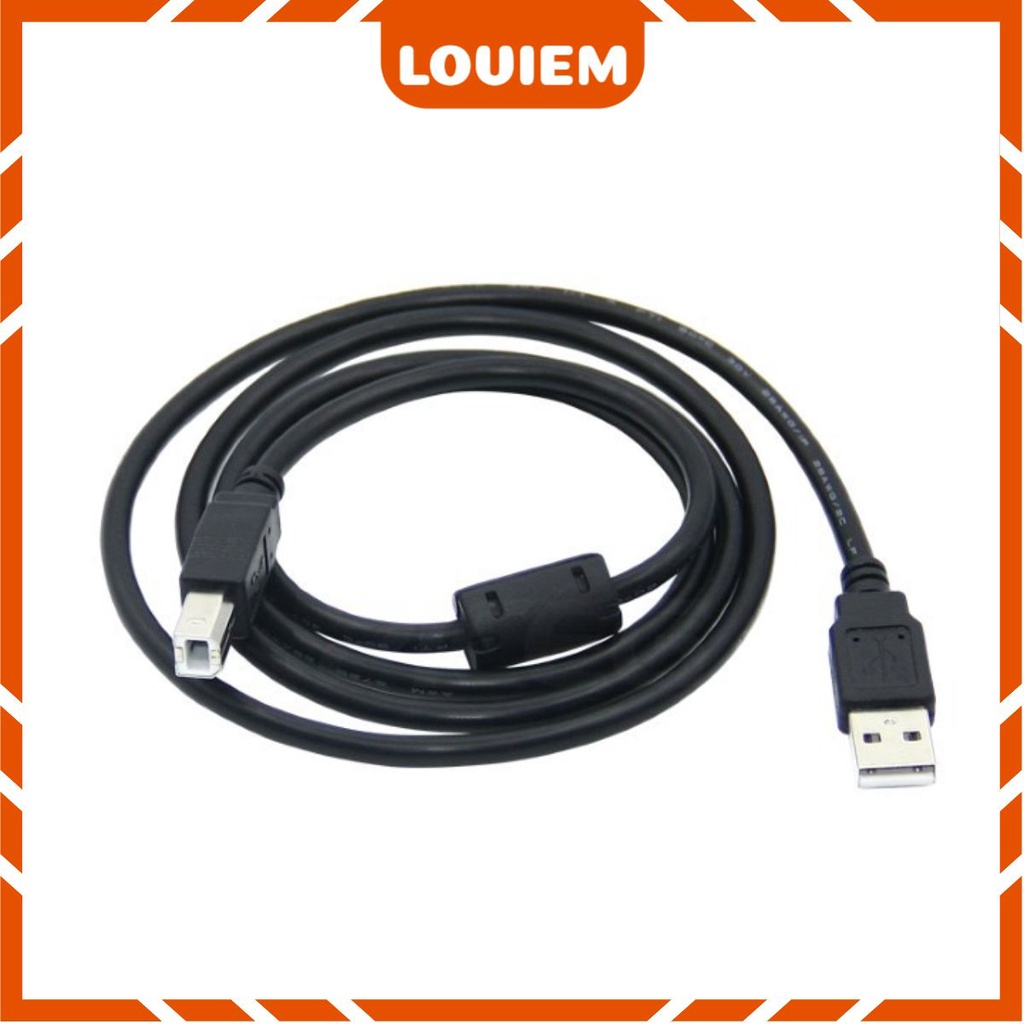 Dây máy in cổng USB 2.0 dài 1.5m 3m 5m chống nhiễu màu đen giá cực rẻ LOVIEM