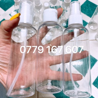 Chai lọ pet 100ml chiết mỹ phẩm phun sương/xịt giọt/nắp bật