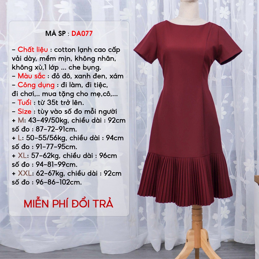 Đầm Suông Công Sở Sang Trọng Bigsize AMYRA , Thiết Kế Dáng Suông Dập Ly Có Túi Trẻ Trung Cao Cấp Đi Làm, Đi Tiệc DA077