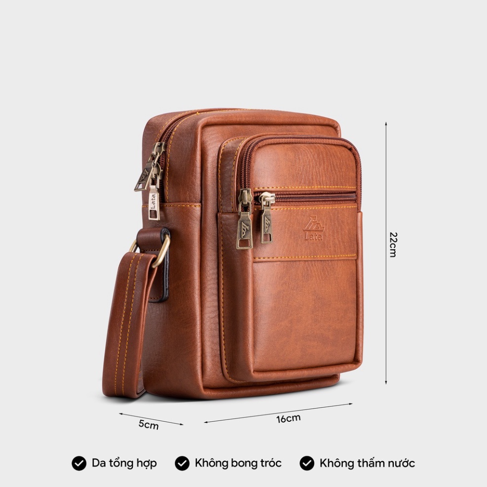 Túi đeo chéo da nam đa năng LATA TN21 - Bảo hành trọn đời